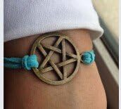 Pagan and Wiccan Bracelet, Dean Winchester, Supernatural, Pentagram, Pentacle, Star, Gift for Her, Gift for Him, Friendship, Bridesmaid Gift