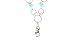 Carolina Fashion Womens Lanyard Necklace with swivel ID clasp (Turquoise & Silver)