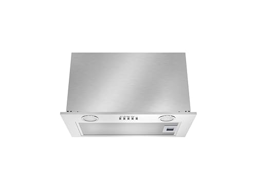 Candy CPY5MIXGG, Filter Group 52 cm, 3 Power Levels, 590 m3/h, Non-Return Valve, Anti-Grease Aluminium Filters and Carbon Filters Included, LED Lighting, 70DB, Stainless Steel