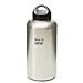 Klean Kanteen Wide Mouth Single Wall Insulated Water Bottle with Loop Cap, Brushed Stainless Steel, 64-Ounce