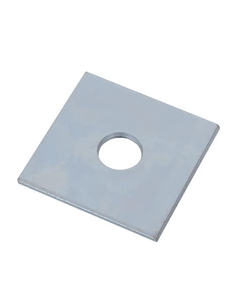 BPC Fixings M12 Galvanised Square Plate Washer 100-Piece Set, 50 mm Length x 50 mm Width, Silver