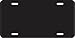 Chroma 001438 Black Blank Metal Tag License Plate