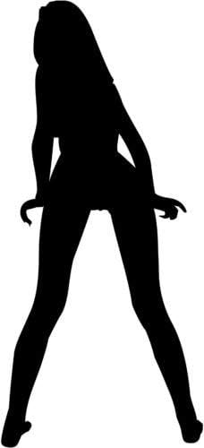 Amazon Com Ranger Products Sexy Girl Chick Pose 3 Car Decal Window Laptop Sticker White Color Decal Die Cut Decal Bumper Sticker For Windows Cars Trucks Laptops Etc Automotive