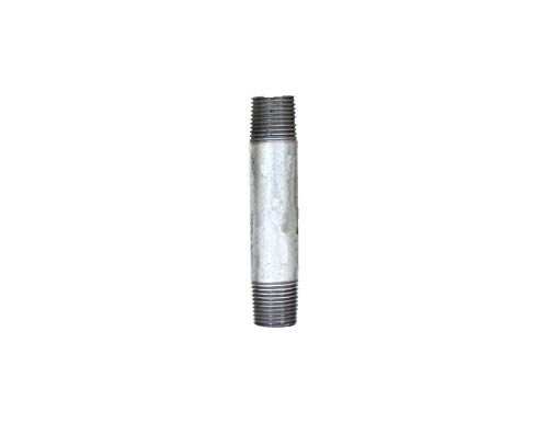 CMI Inc 3/4" X 4" 10 Pack Industrial Galvanized Steel Pipe Nipple, Pipe Connector For Vintage DIY Furniture Home Pipe Decor,3/4 Inch Galvanized Threaded Pipes and Pipe Fittings (3/4" X 4")