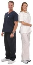 Unisex Scrub Set - 1 Pocket Top, 1 Pocket Pants Style# UX01SET (Special Sale) (Wine,Small)