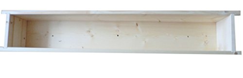 Elmato 14851 Blumenkasten Pflanzenkasten Kiste für Balkon aus Holz, 85x19x16cm – Bild 3