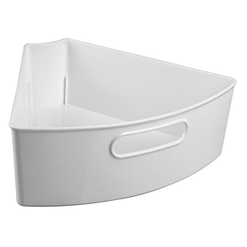 mDesign Kitchen Plastic Lazy Susan Storage Organizer Bins with