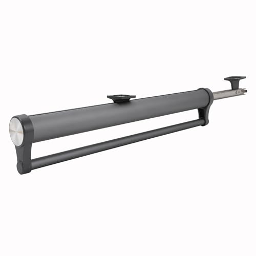 Extendable Clothes Hanging Rail for Entryway Closet, Sturdy Aluminum Adjustable Rail Space Saving Storage (Grey, 292mm)