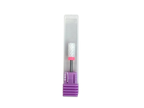 Beauticom  Professional USA High Quality Ceramic White LARGE Barrel Bit Nail Drill (Grit: TRIPLE 3X COARSE) 3/32" Shank Size