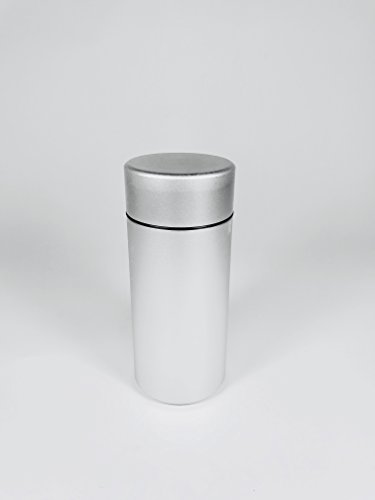 Smell Proof Portable Stash Jar - Doob Tube Double Wide! Best For Spices, Herb, Matcha, Medicines, Tobacco, Flower, Powdered Beverage and More. Discreet, Airtight and Waterproof. Silver - Thumbnail 2