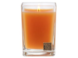 Valencia Orange Medium Glass Cube Candle by Aromatique