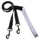 4-Configuration Training Leash ONLY, Works with the Freedom No Pull Harness (5/8" Wide, Black with Silver Handle)