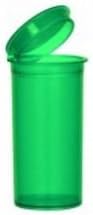Green Container for Gram of Cannabis (12 Bottles) - Medical Marijuana Warning Labels Included
