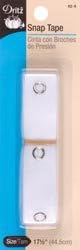 Dritz White Snap Tape Size 4/0 Snap 18 inch 82 (3 Pack)