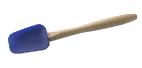 Chef Craft 21582 1-Piece Silicone Spoon Spatula With Wood Handle, Multicolored, 11-1/4-Inch