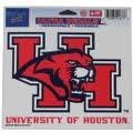 Houston Cougars Official NCAA 4.5 inch x 6 inch Car Window Cling Decal by Wincraft