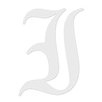 Applicable Pun Old English Letter I - Vinyl Decal for Outdoor Use on Cars, ATV, Boats, Windows and More - White 6 Inches Tall