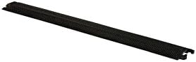 Elasco ED1050-BK Drop Over Cable Management, Single Channel, 1.5" Channel Width, 0.5" Channel Height, 37" x 5.25" x 0.75", 6125 lb. per Tire Load Capacity, Black