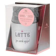 Aroma Home Mug and Cable Knit Sock Gift Set