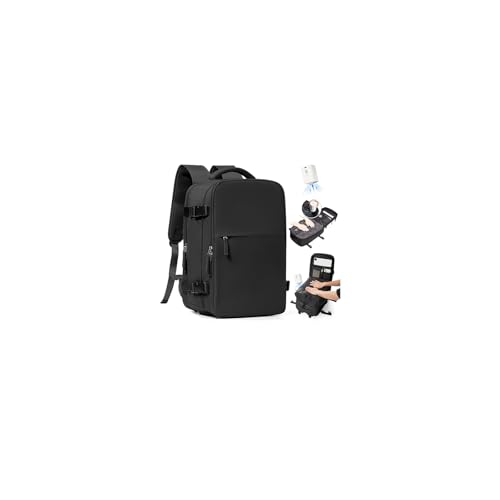 SZLX Vacuum Backpack Travel Bag with Pump Ryanair Cabin Bags 40x30x20 Wizzair British Airways Underseat Hand Luggage Carry-ons Travel Backpack Cabin Size Women Men Fit 14 Inch Laptop
