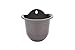 TABOR TOOLS Plastic Wall Planter Pot for Vertical Flower Garden, Living Wall or Kitchen Herbs, Colorful Modern Wall Planter with Attached Saucer, Small 6 Inch. ZG652A. (Black-Brown) thumb 1