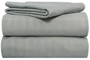 ARLINEN Cotton Duvet Cover Oversize Queen 100x100 Size, Silver Grey Stripe Comforter Cover Bedding 1 Pieces Duvet cover StripedColor and Ultra Soft with Zipper Closure, 4 Corner Ties, Simple Bedding Style,