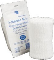 Reliamed Gauze Bandage Roll, 6 Ply, 4 1/2