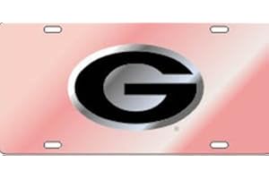 Craftique Georgia Bulldogs Pink/Silver/Black G Car Tag