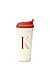Kate Spade New York Initial Insulated Thermal Mug, 16 Ounce Travel Tumbler, K (red)