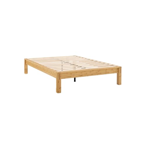 Cama Casal Luuna Bambu Natural, Design Sustentável boho, Fácil Montagem, 10 Anos Gar.