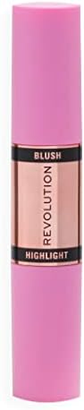 Weedup Revolution, Blush & Iluminador Bar, Rosa Ruborizado, Blush Facial e Iluminador, 4,3g