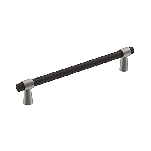 Amerock | Cabinet Pull | Matte Black/Satin Nickel