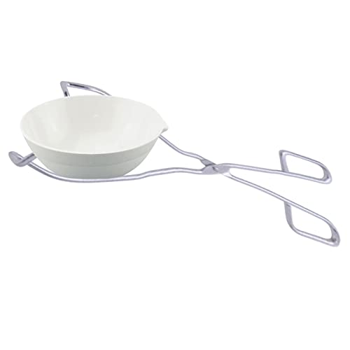 AdamasBeta Porcelain Evaporating Dish With Tongs Set, Ceramic