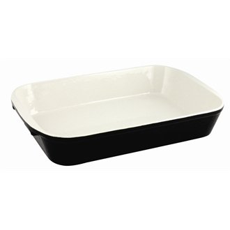 Nextday Catering U572 Roasting Dish, 60 mm H x 400 mm W x 260 mm D, Colour: Black