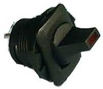 Lighted Round Paddle Lever Toggle Sw, SPDT On-Off-On, LED Green