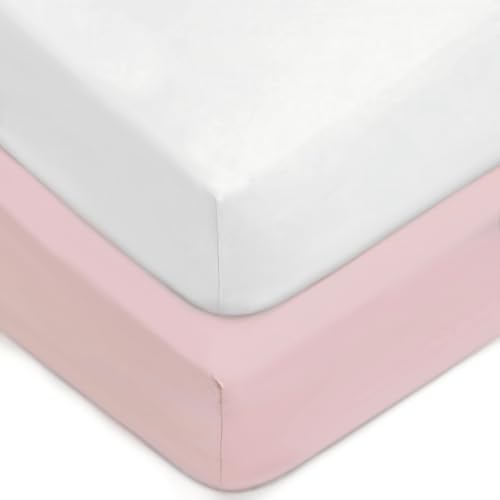 American Baby Company 2 Pack Fitted Crib Sheets 52" x 28" - Ultra Soft Microfib…
