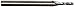 Kodiak Cutting Tools KODIAK163480 USA Made Solid Carbide End Mill, TiCN Coated, 2 Flute, 1/16