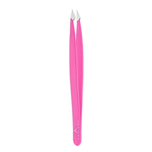 Andlane Tweezers Set - Professional Stainless Steel 5-Piece Precision Tweezer for Men & Women - Great for Facial Hair Removal, Eyebrow Shaping, Splinters & Ingrown (Pink) - Thumbnail 4