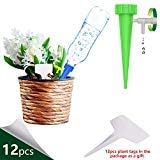 THEKBS Plant Waterer, Self Watering Devices with Slow Release Control Valve Switch, Automatic Vacation Self Plant Watering Spikes Globes, Self Irrigation Watering Drip Bulbs System (12pcs)