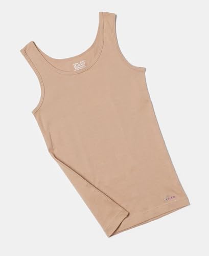 Jockey Girl's Plain Regular Fit Tank Top (SG02_Skin_10) 2