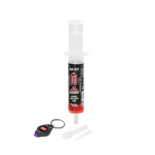 Errecom 1000 Miglia BKR 4103 ALL WEATHER Fahrradkette KERAMIK-Schmiermittel für jede Straßenbedingung - 60ml, Spritze + Drop und Huggie System Applikatoren, fluoreszierende und duftende Formel