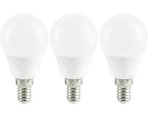 Pack of 3 LED G45 White E14/3.6W(25W) 250 lm 2700 K Warm White