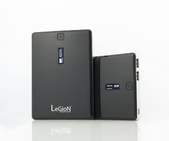 Legionâ„¢ Gen2 Premium 11,000mAh by PLX Devices USA Dual Gold USB 4.0 Amp Output, 2.5 Amp Input External Backup Battery AITechâ„¢ with Artificial Intelligence Lithium Monitoring System and Integrated OLED Display. Designed for For iPhone 4s 5s 5c 5, iPad Air Mini, Galaxy S5 S4, Tab 2, Note 3 2, LG G3, Nexus, HTC One M8, MOTO X, PS Vita, GoPro and More (Black)