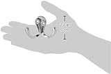 Merriway BH04887 Twin Robe Hook Chromed Pack of 2 Wardrobe Cupboard Hallway view 4