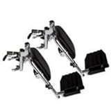 Invacare Hemi Elevating Legrests W/Heelloops Aluminium Footplate, 1 pr