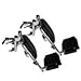 Invacare Hemi Elevating Legrests W/Heelloops Aluminium Footplate, 1 pr
