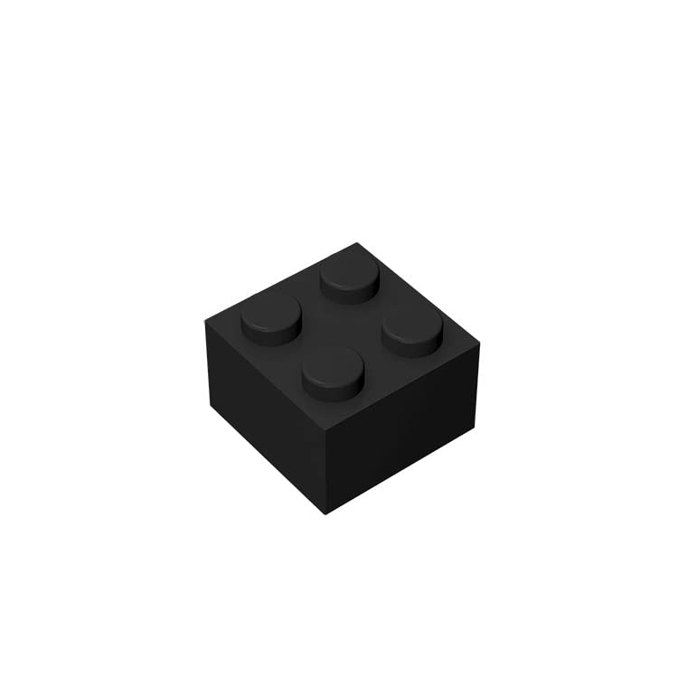 Classic Building Bricks 2x2 100 Pieces, Compatible with All Major Brands Parts and Pieces 3003 (Colour: Black)