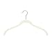 Closet Complete Premium Quality, True-Heavyweight, Virtually-Unbreakable Velvet Hangers, Ultra-Thin, Space Saving, No Slip, Best for Shirt, Dress, Lingerie, 360° Spin, Chrome Hooks, Ivory, Set of 50