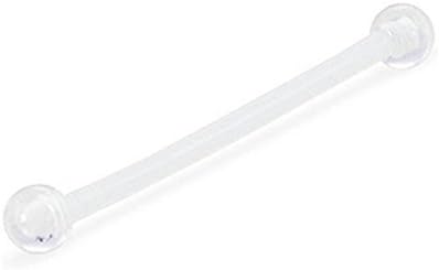 The Jewelry Archivist Pregnancy Maternity Flexible Belly Button Ring Bar Retainer 16G Nickel/Allergy-Free. Medical Surgical Hospital Grade.