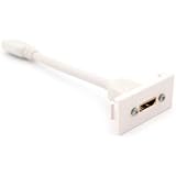 Euronetwork HDMI EURO MODULE 25mm X 50mm White 155mm lead. Euro / Clip in / Euro Fit. HDMI